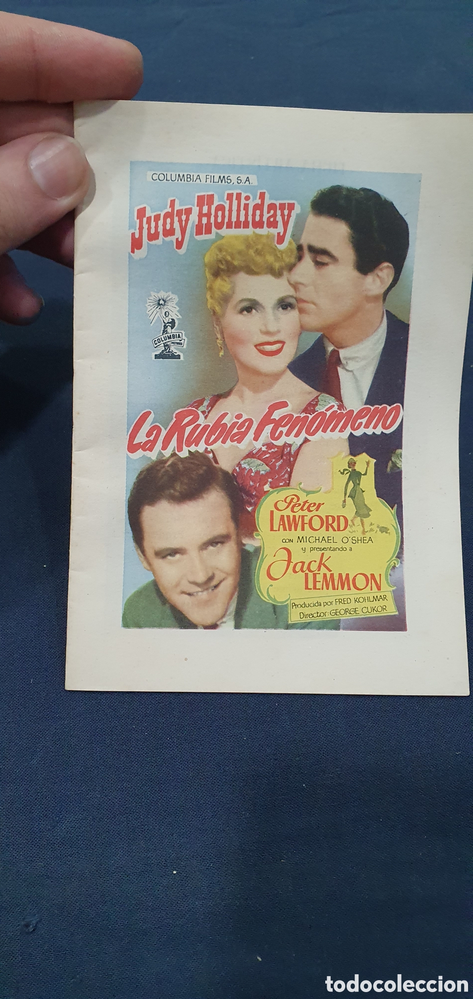 Cin&eacute;ma: Librillo programa guia cine. La rubia fen&oacute;meno. (L137)