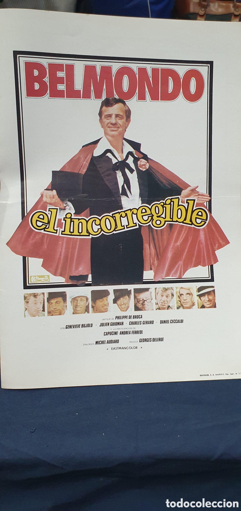 Cine: Librillo programa guia cine. Belmondo el incorregible. (L137)