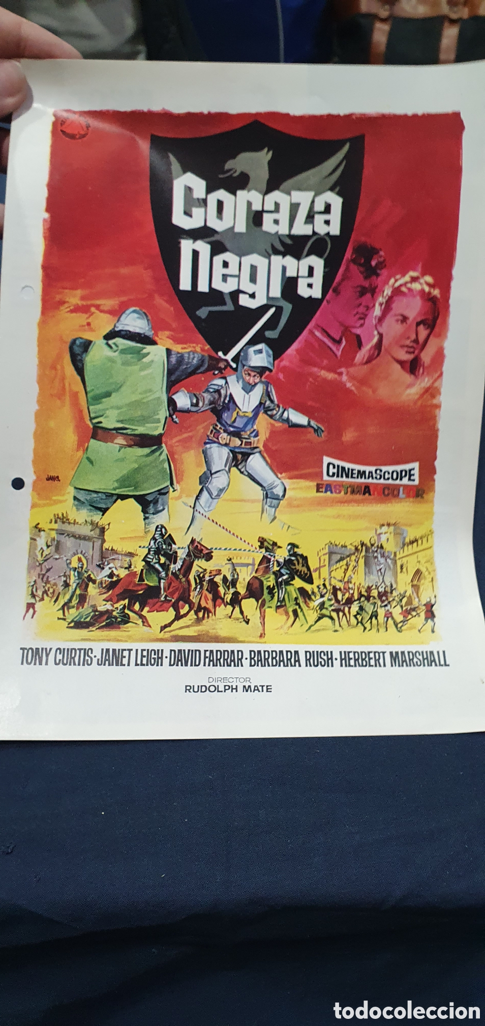 Cine: Librillo programa guia cine. Coraza negra. (L137)