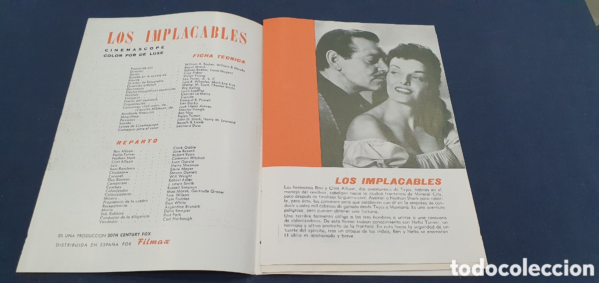 Cine: Librillo programa guia cine. Los implacables. (L137) - Foto 2