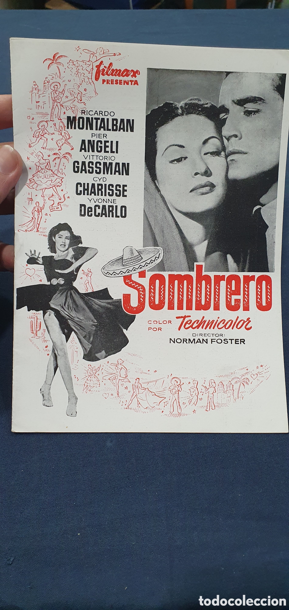 Cine: Librillo programa guia cine. Sombrero. (L137)