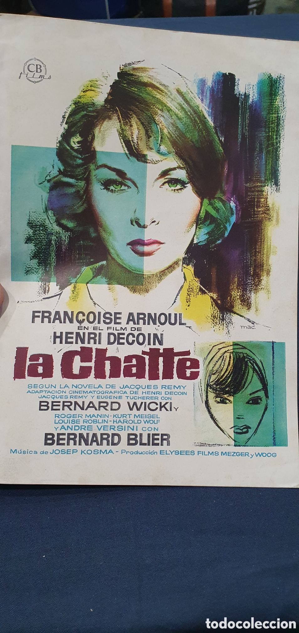Cinema: Librillo programa guia cine. La Chatte. (L137)