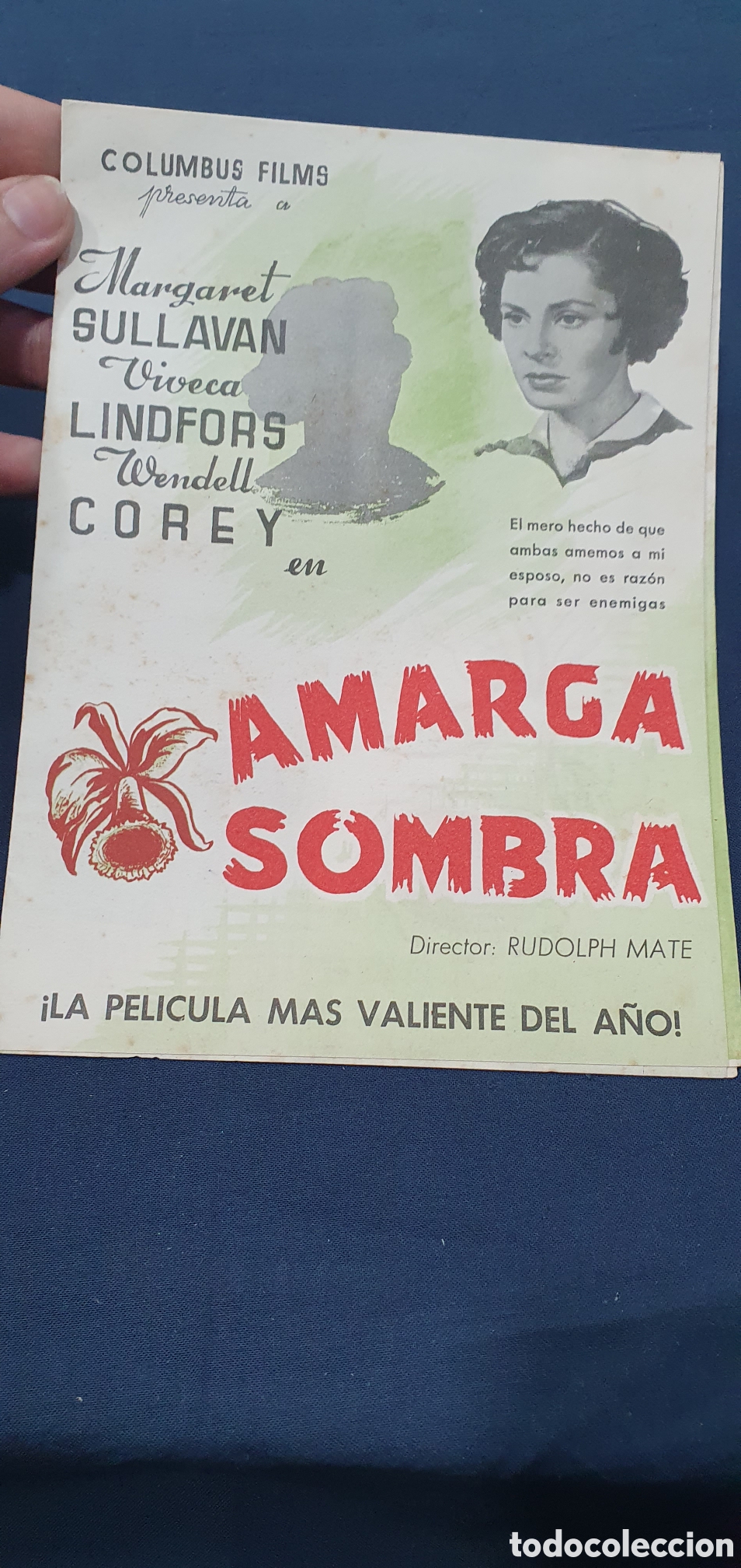 Cine: Folleto de cine p&oacute;ster Amarga Sombra. (L137)