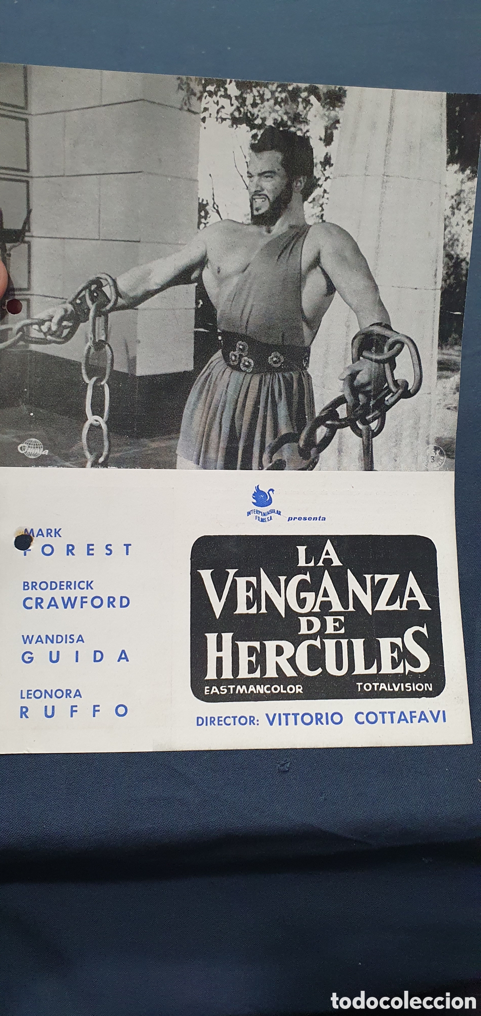 Cin&eacute;ma: Librillo programa guia cine. La venganza de Hercules. (L137)