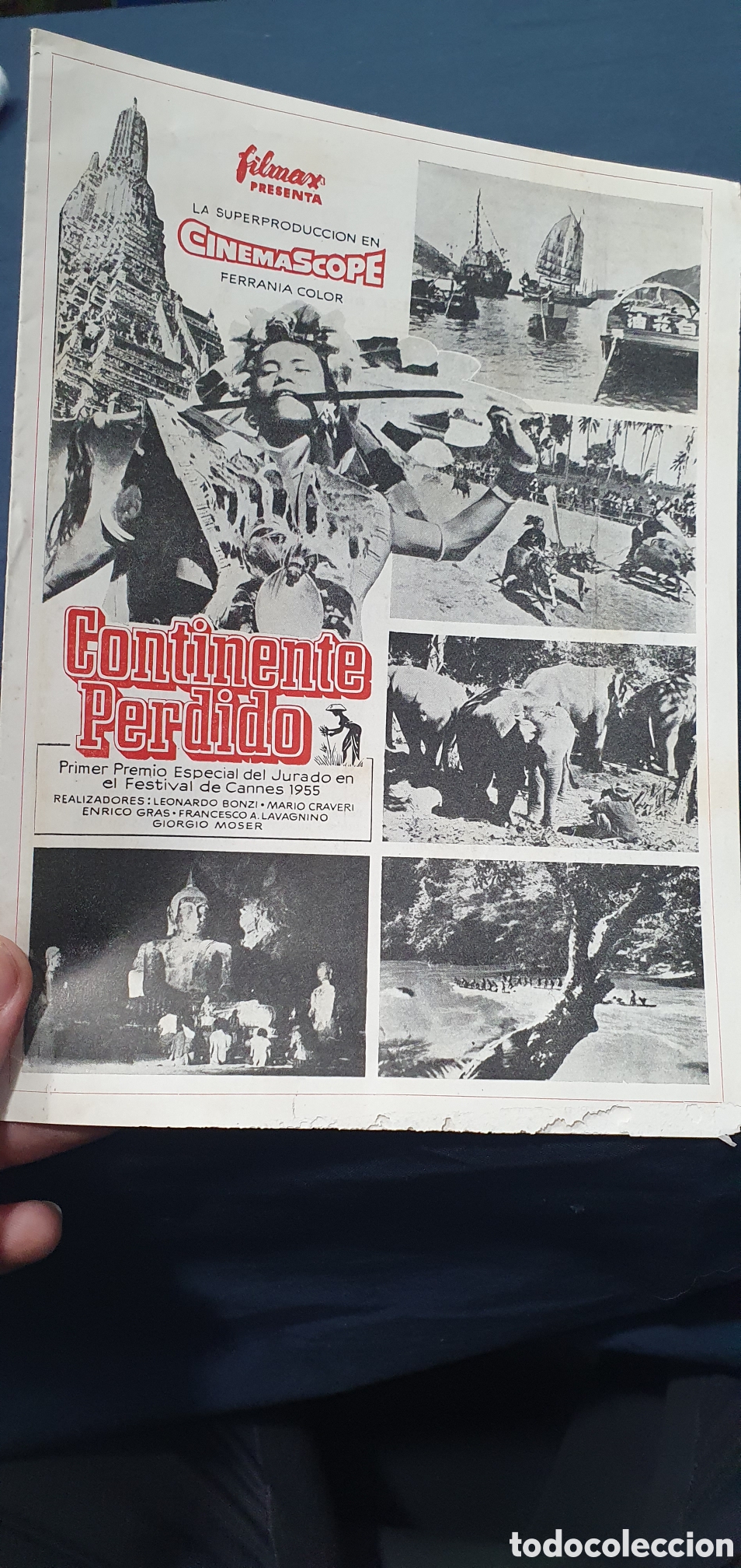 Cin&eacute;ma: Librillo programa guia cine. Continente perdido. (L137)