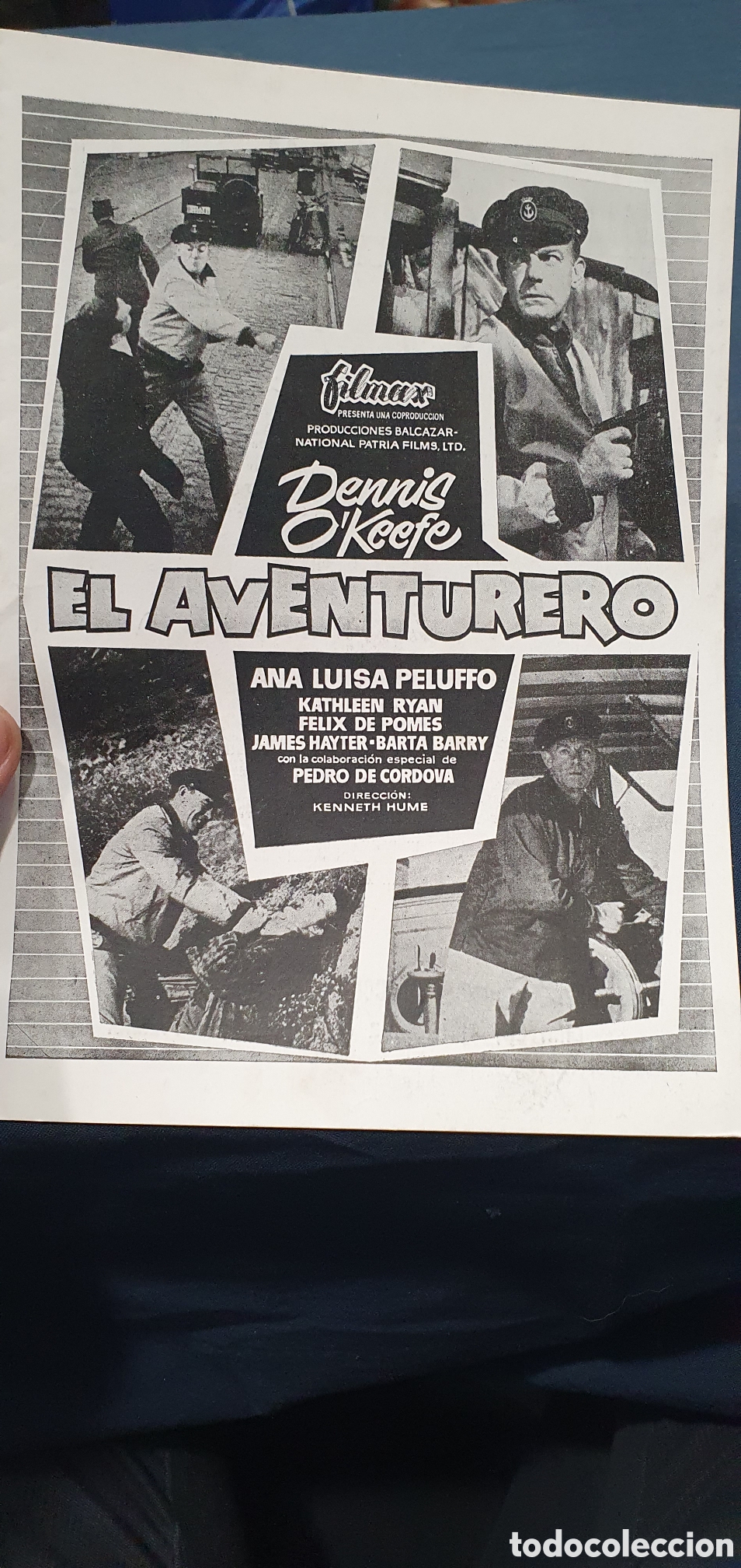 Kino: Librillo programa guia cine. El aventurero. (L137)