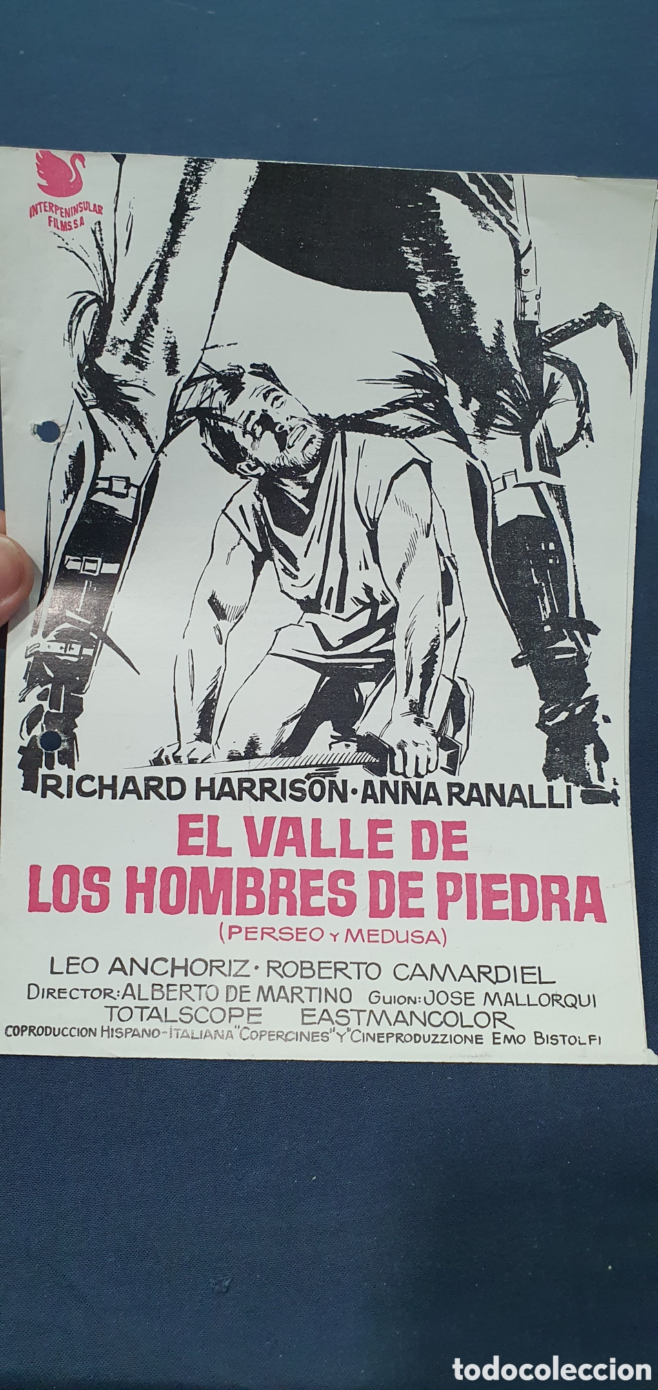 Cinema: Librillo programa guia cine. El Valle de los hombres de piedra. (L137)