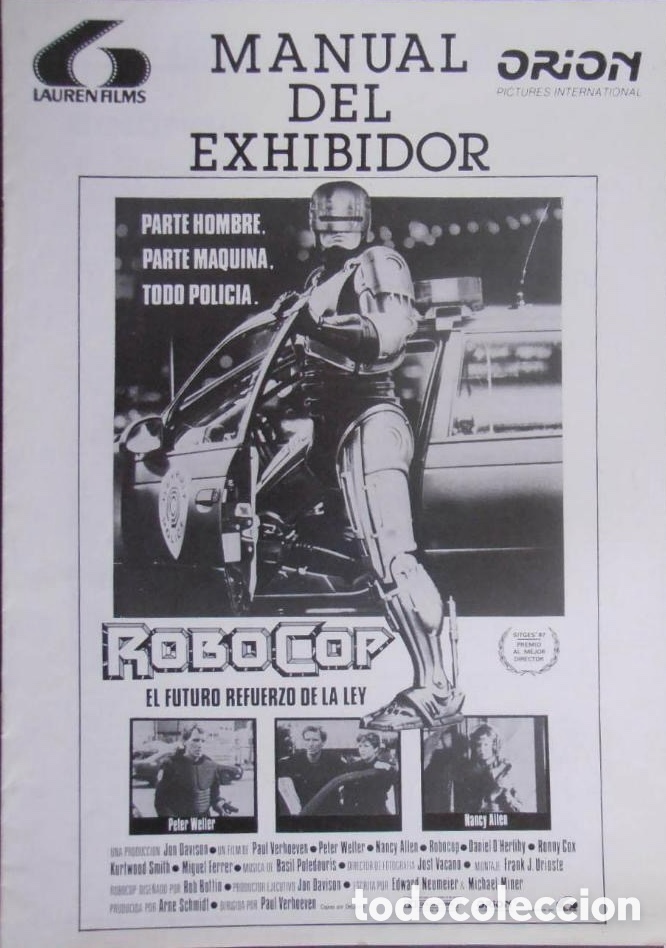 Cinema: GU&Iacute;A PUBLICITARIA. ROBOCOP