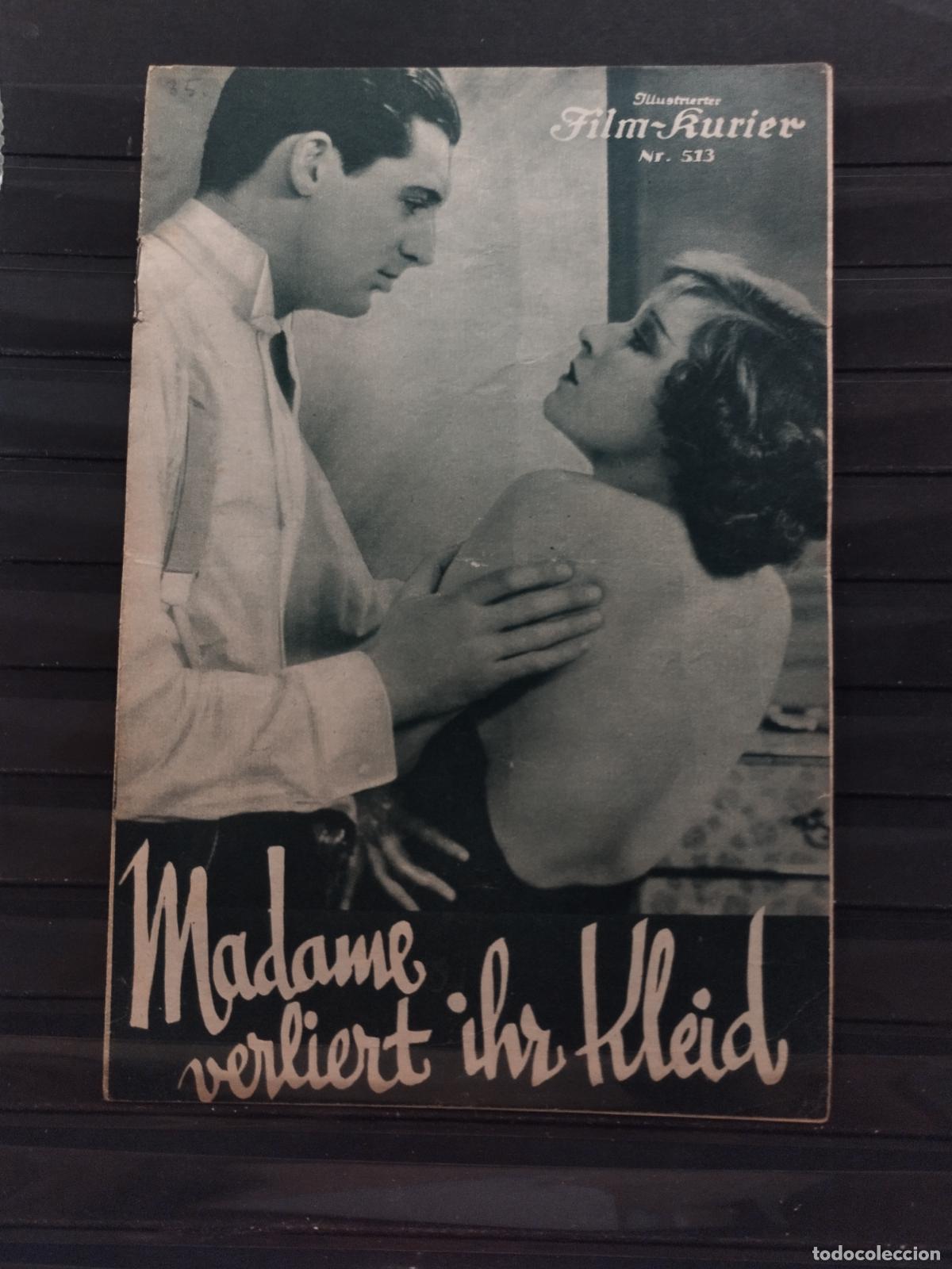 Cinema: FAC GUIA PUBLICITARIA ALEMANA DE PELICULA. &rdquo;MADAME VERLIERT IHR KLEID&rdquo;. LILY DAMITA, CARY GRANT