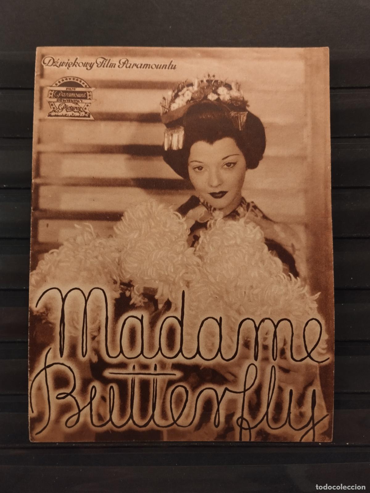 Cine: FAC GUIA PUBLICITARIA POLACA DE PELICULA. &rdquo;MADAME BUTTERFLY&rdquo;. TIPO LIBRITO 4 HOJAS