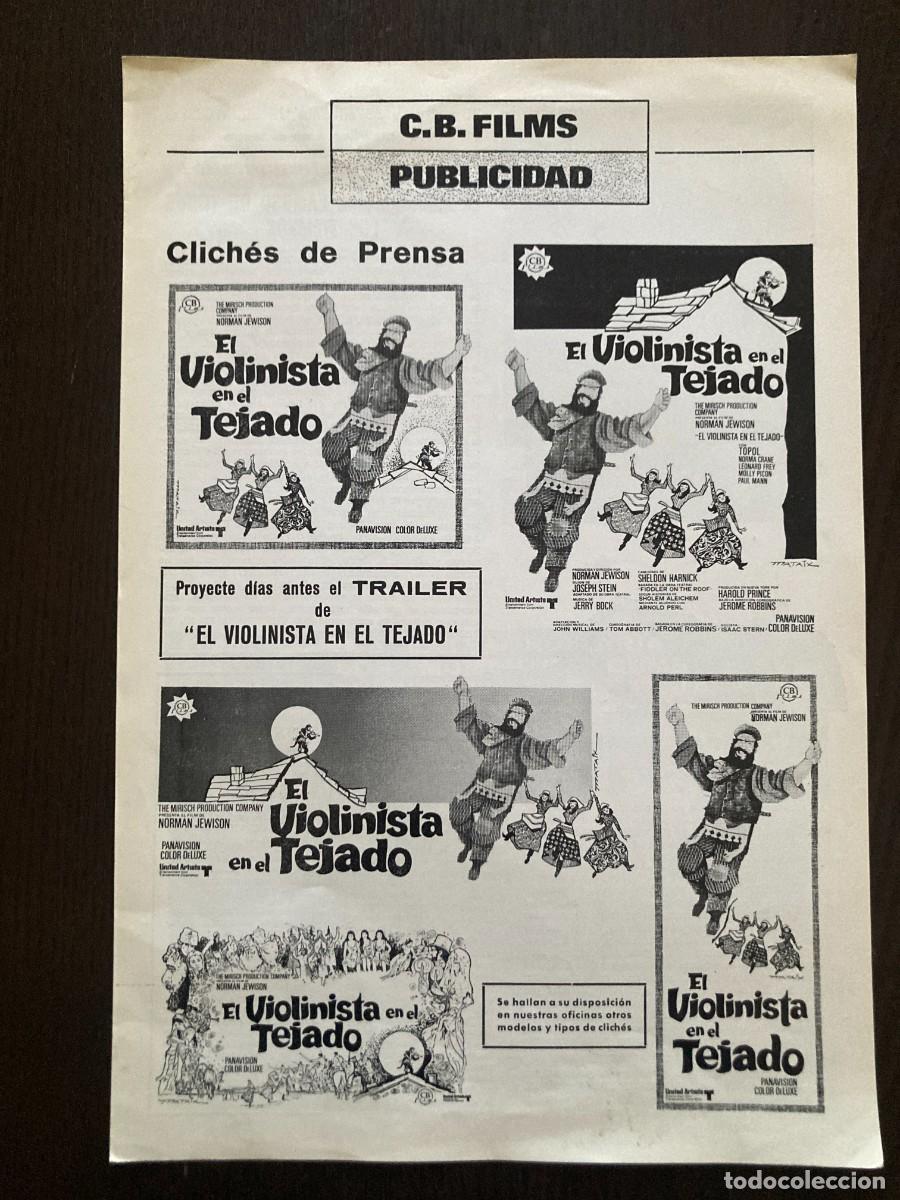 Cine: GUIA DOBLE DE CINE ORIGINAL ESTRENO / EL VIOLINISTA EN EL TEJADO