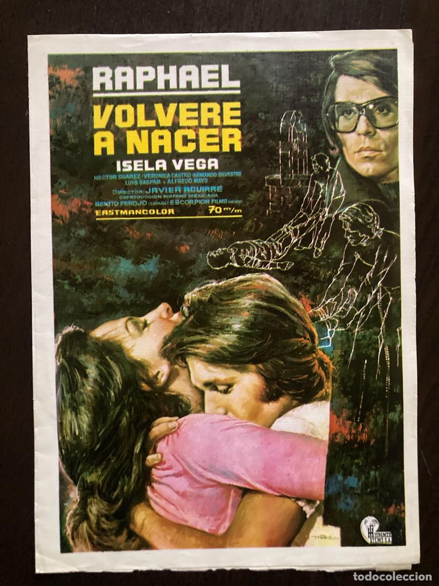 Cine: GUIA DOBLE DE CINE ORIGINAL ESTRENO / RAPHAEL en VOLVERE A NACER