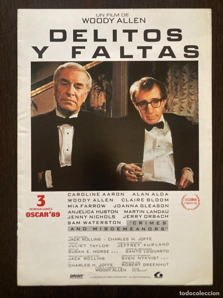 Cine: GUIA DOBLE DE CINE ORIGINAL ESTRENO / DELITOS Y FALTAS