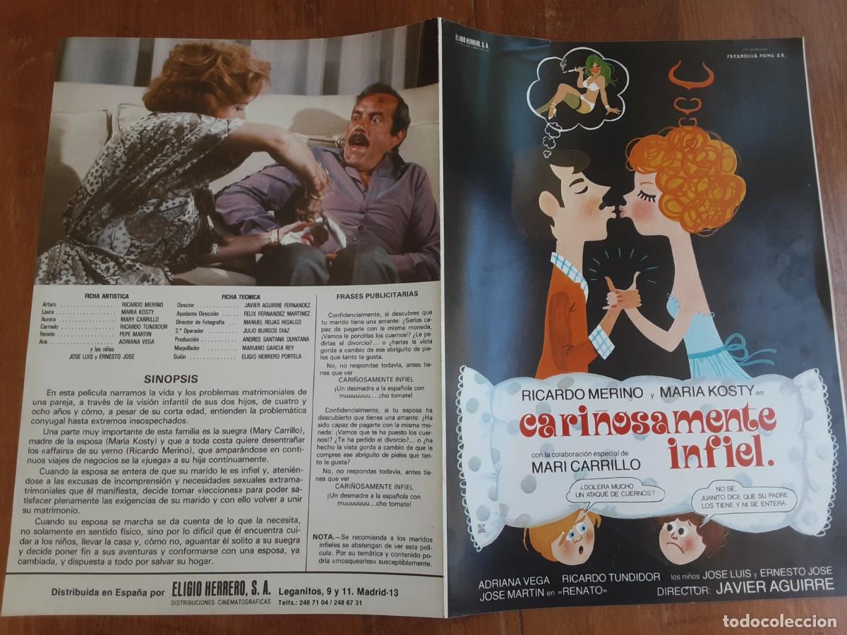 Cine: Cari&ntilde;osamente infiel. Con Ricardo Merino. Mar&iacute;a Kosty. Mary Carrillo.