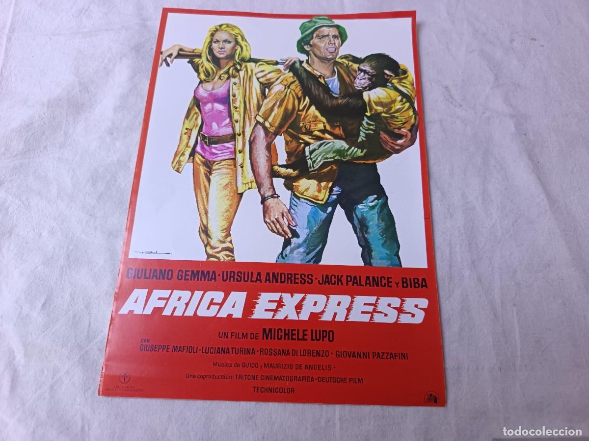 Cinema: Gu&iacute;a Publicitaria de Cine, antigua o vintage, &Aacute;frica Express, unos 30 x 22 cms.