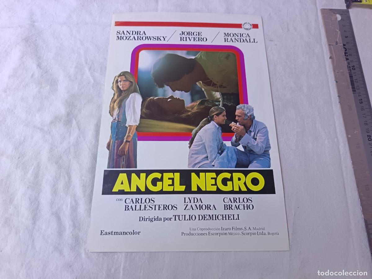 Cinema: Gu&iacute;a Publicitaria de Cine, antigua o vintage, &Aacute;ngel Negro, unos 30 x 22 cms.