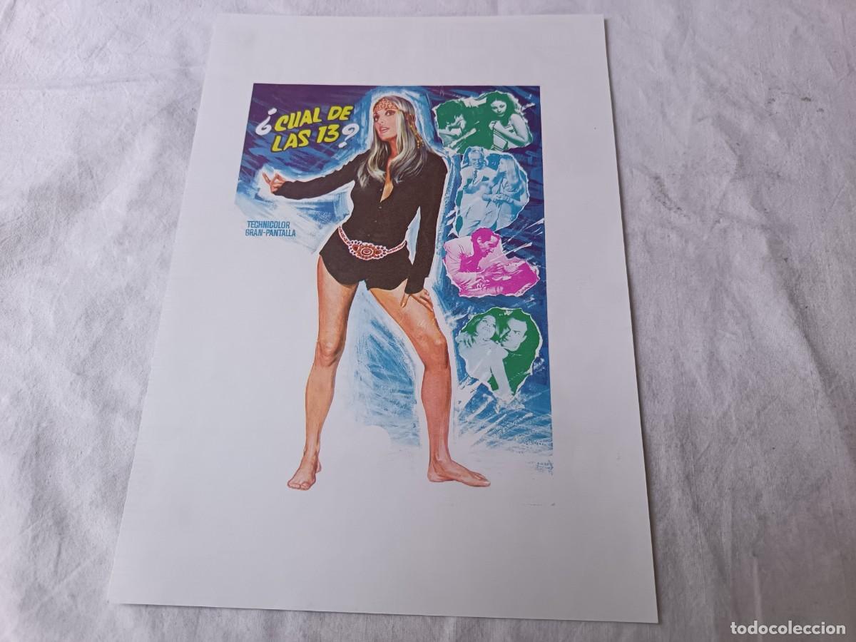 Cinema: Gu&iacute;a Publicitaria de Cine, antigua o vintage, &iquest;Cu&aacute;l de las 13?, unos 30 x 22 cms.