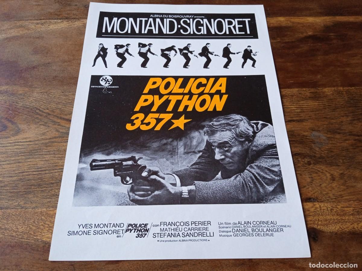 Cine: Policia python 357 - Yves Montand, Simone Signoret, S. Sandrelli - Guia original S. Ramade 1978