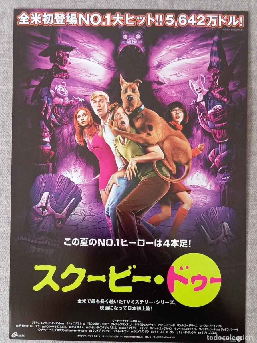 Cine: Gu&iacute;a japonesa programa flyer japon&eacute;s SCOOBY DOO. Sarah Michelle Gellar, Freddie Prinze Jr. JAP&Oacute;N