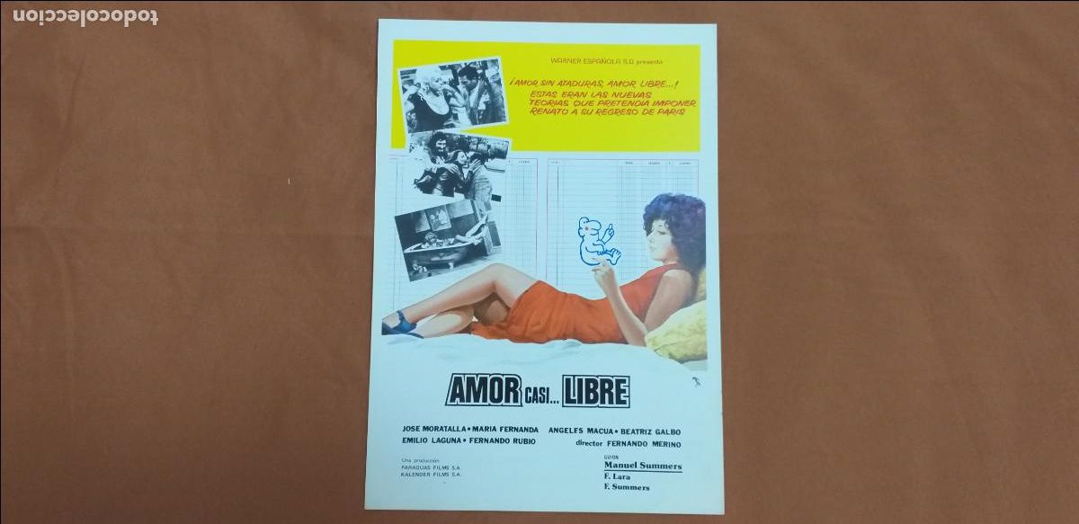 Cine: GUIA SIMPLE: AMOR CASI LIBRE. Con: Beatriz Galbo, Manuel Summers, Angeles Macua.