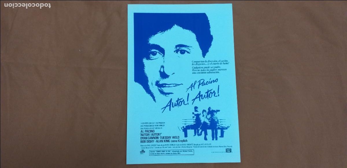 Cine: GUIA PUBLICITARIA SIMPLE: AUTOR! AUTOR!. ARTHUR HILLER, AL PACINO, DYAN CANNON.