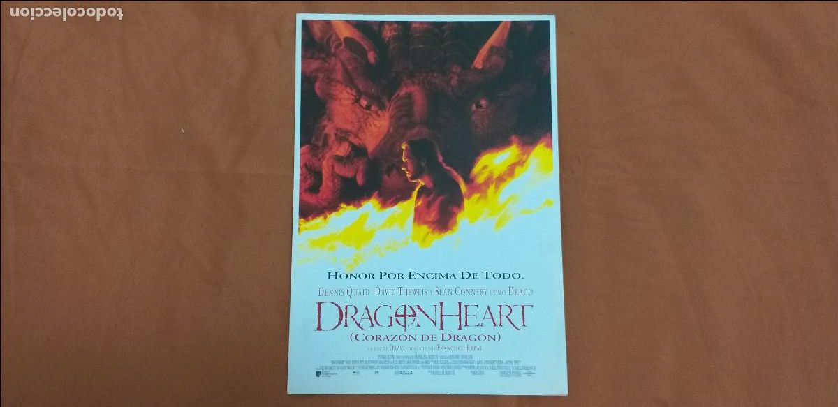 Cine: GUIA DOBLE: DRAGON HEART (CORAZON DE DRAGON). DENNIS QUAID. UIP