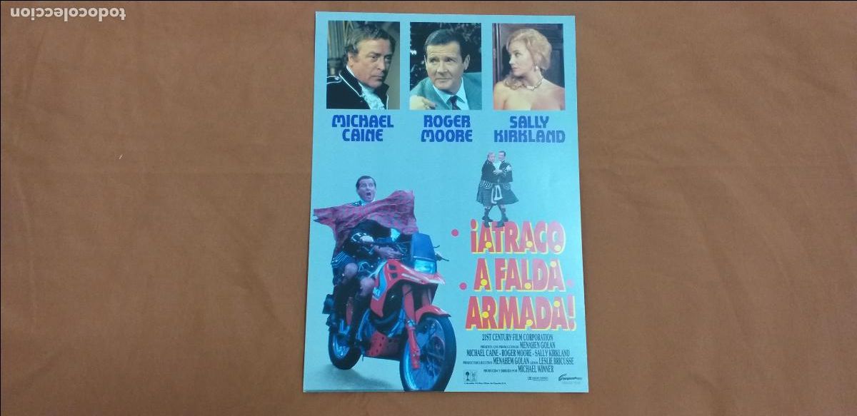 Cine: GUIA PUBLICITARIA SIMPLE: Atraco a falda armada. Michael Caine, Roger Moore, Sally Kirkland.
