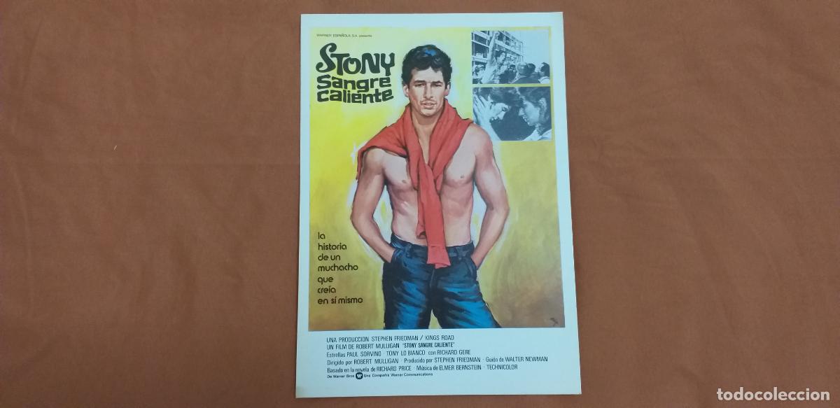Cine: GUIA PUBLICITARIA simple: STONY, SANGRE CALIENTE. CON: PAUL SORVINO, TONY LO BIANCO