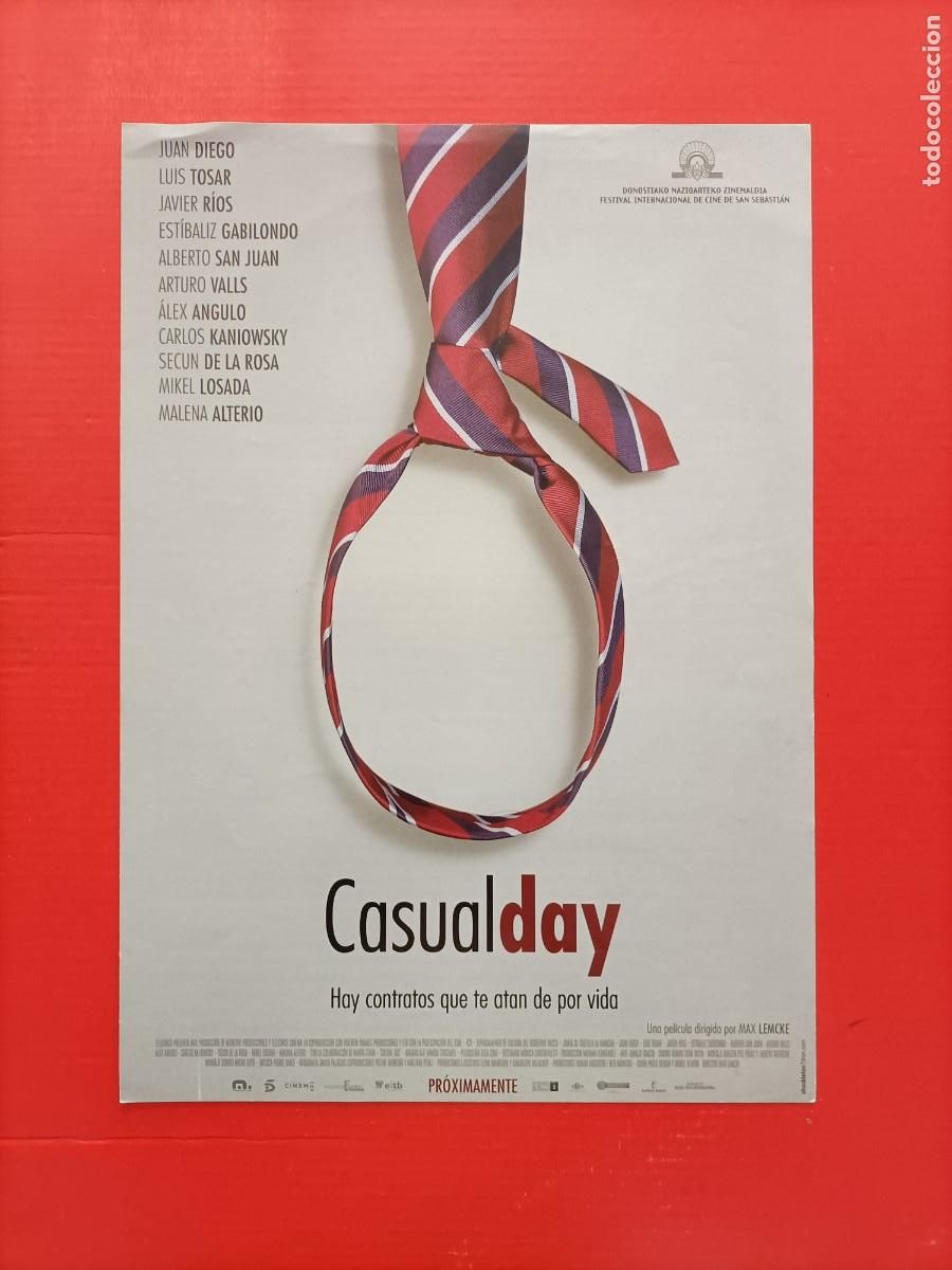 Cine: CARTEL Y FICHA DE 2 P&Aacute;GINAS A DOBLE CARA DE LA PEL&Iacute;CULA. CASUAL DAY.