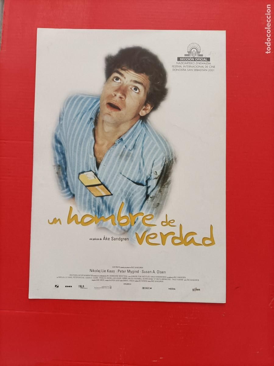Cine: CARTEL Y FICHA 1 P&Aacute;GINA A DOBLE CARA PEL&Iacute;CULA. UN HOMBRE DE VERDAD.