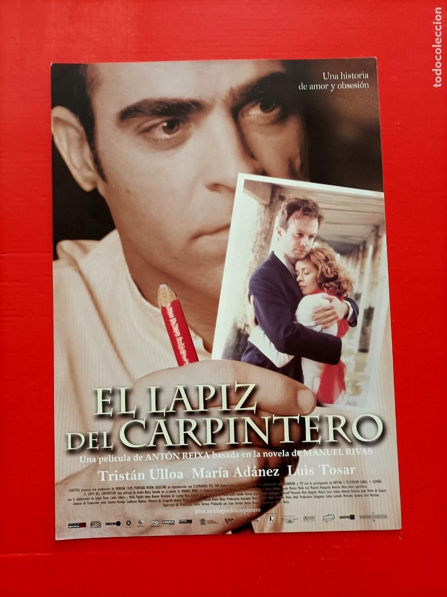 Cine: CARTEL Y FICHA 1 P&Aacute;GINA A DOBLE CARA PEL&Iacute;CULA. EL LAPIZ DEL CARPINTERO.