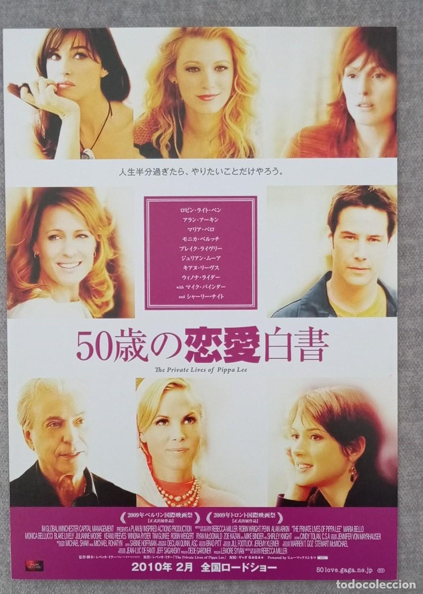 Cine: Gu&iacute;a japonesa programa flyer japon&eacute;s LA VIDA SECRETA DE PIPPA LEE. Keanu Reeves, Monica Bellucci