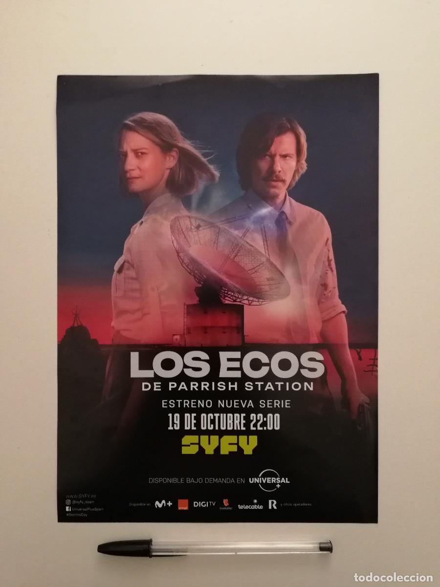 Cine: ANUNCIO ACARTONADO -A4- LOS ECOS de Parrish Station - SERIE TV - TERROR - PUBLICIDAD LAMINA
