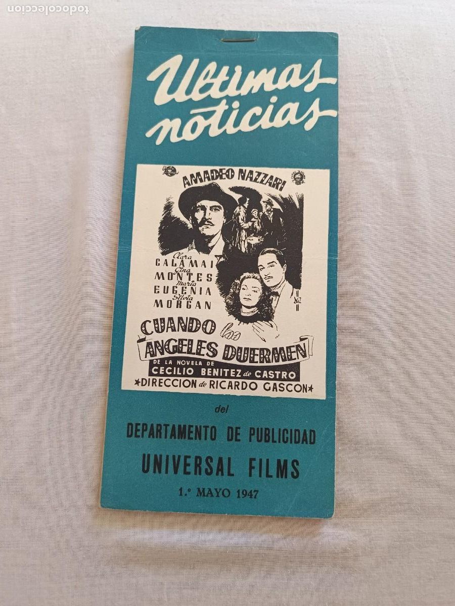 Cine: GUIA CINE TIPO LIBRITO 56 PAGINAS CUANDO LOS ANGELES DUERMEN AMADEO NAZZARI
