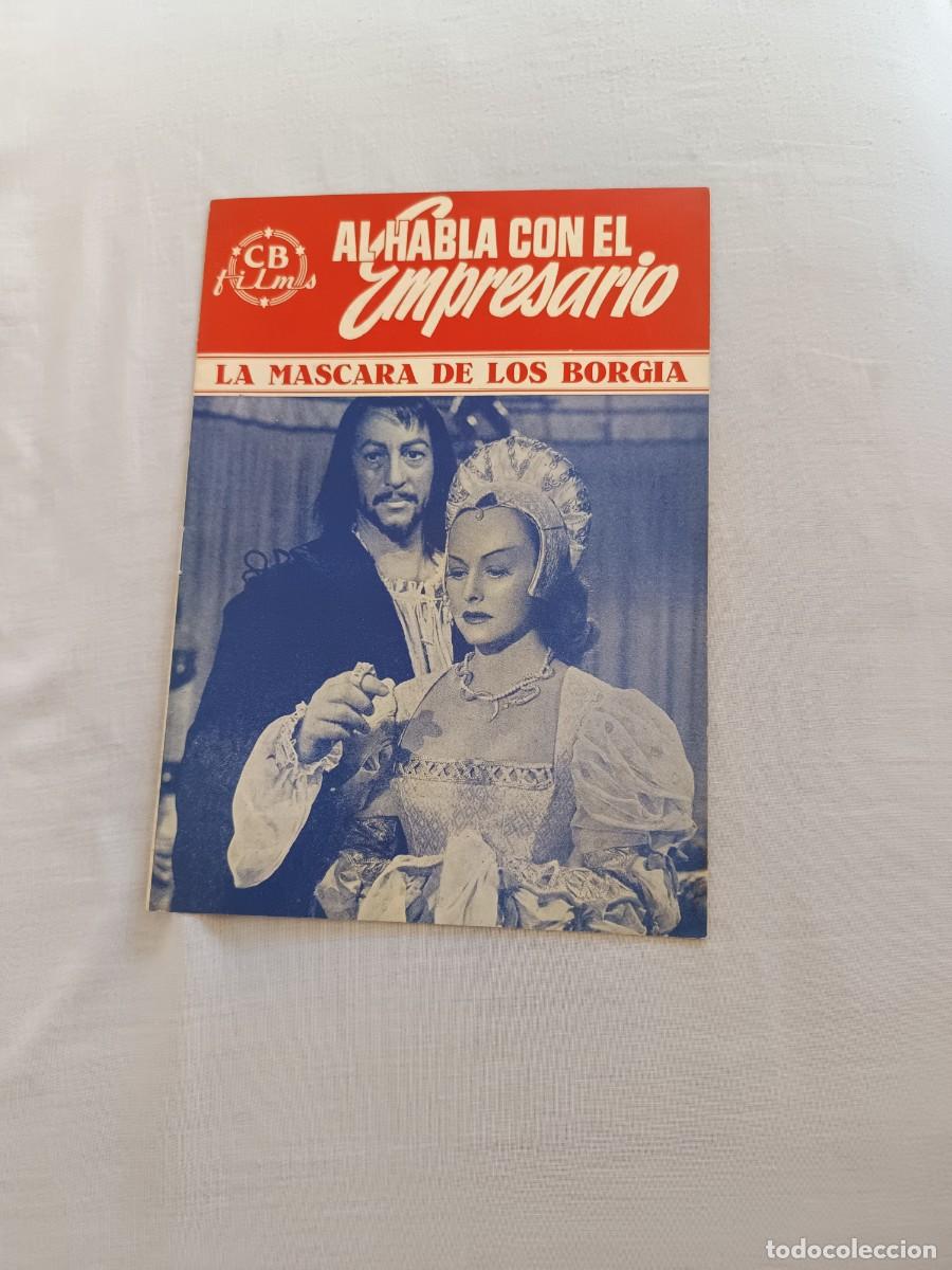 Cine: GUIA CINE 12 PAGINAS LA MASCARA DE LOS BORGIA PAULETTE GODDARD