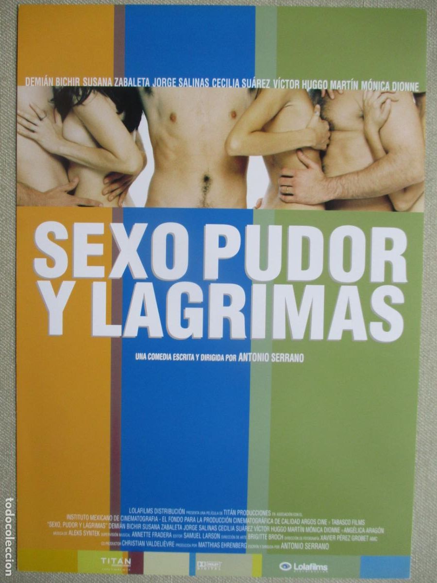 Cine: SEXO, PUDOR Y LAGRIMAS. GUIA ORIGINAL ESTRENO. PEDIDO MINIMO EN GUIAS 10 EUROS.