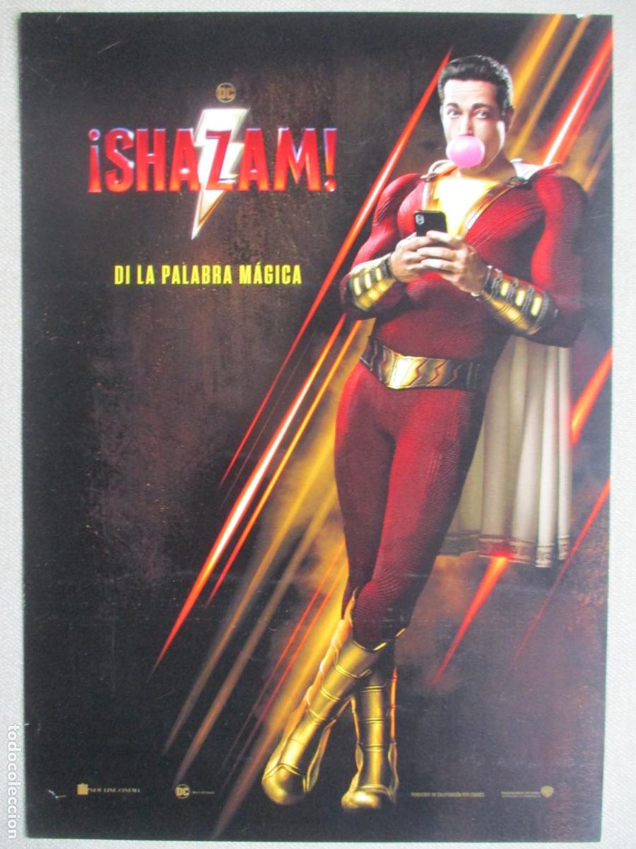 Cine: SHAZAM. GUIA ORIGINAL ESTRENO. PEDIDO MINIMO EN GUIAS 10 EUROS.