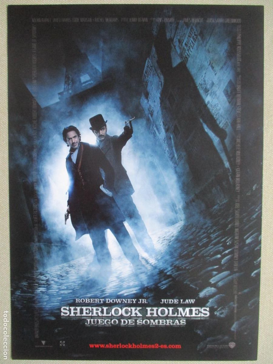Cine: SHERLOCK HOLMES. JUEGO DE SOMBRAS. GUIA ORIGINAL ESTRENO. PEDIDO MINIMO EN GUIAS 10 EUROS.