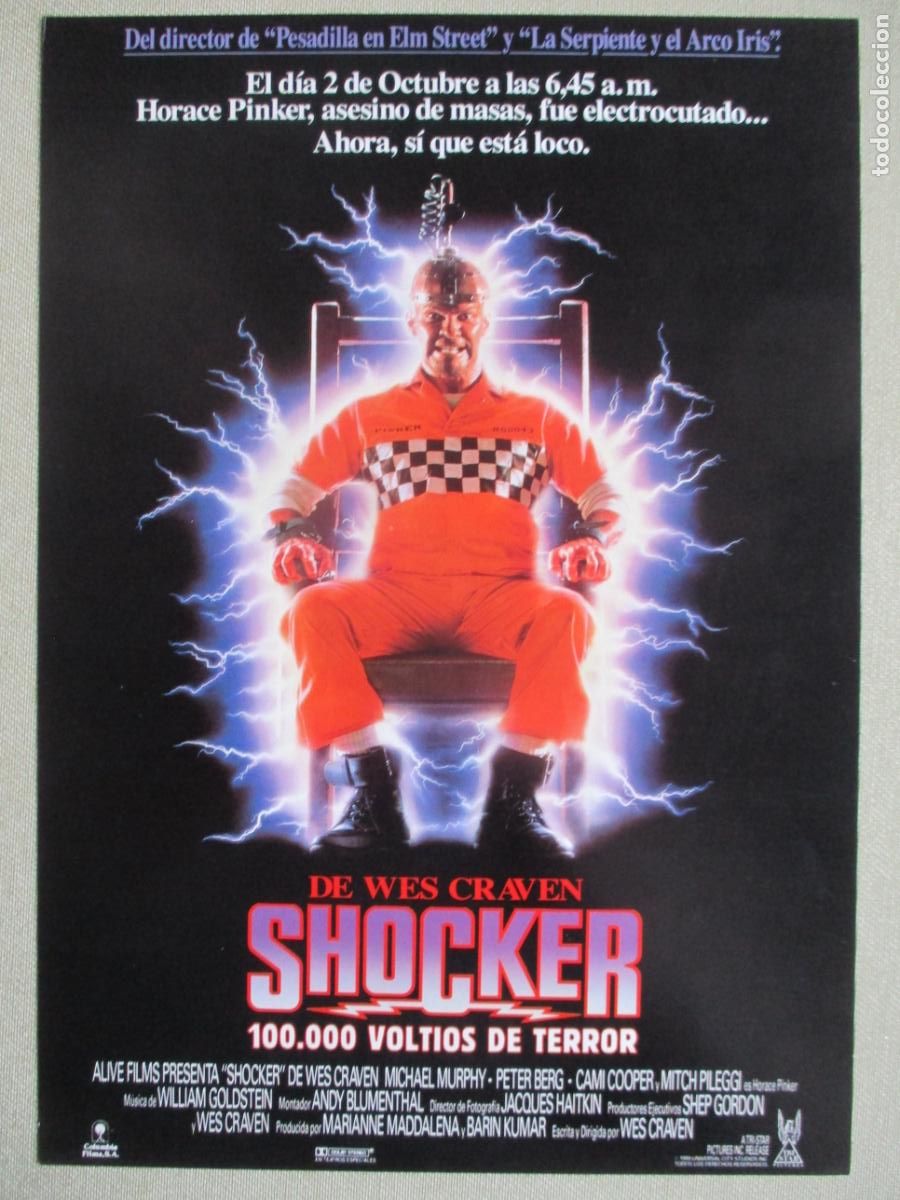 Cine: SHOCKER. GUIA ORIGINAL ESTRENO. PEDIDO MINIMO EN GUIAS 10 EUROS.