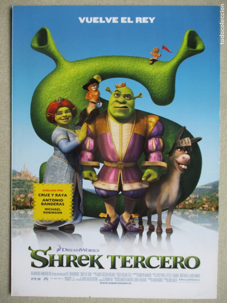 Cine: SHREK TERCERO. GUIA ORIGINAL ESTRENO. PEDIDO MINIMO EN GUIAS 10 EUROS.