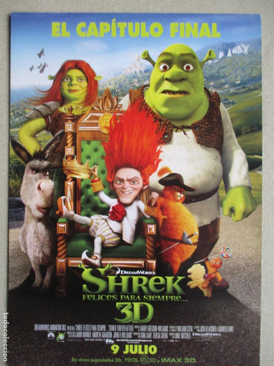 Cine: SHREK FELICES PARA SIEMPRE. GUIA ORIGINAL ESTRENO. PEDIDO MINIMO EN GUIAS 10 EUROS.