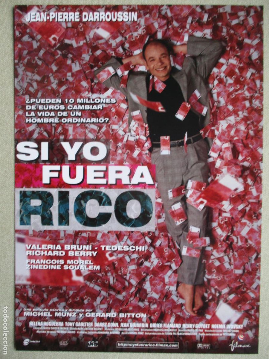 Cine: SI YO FUERA RICO. GUIA ORIGINAL ESTRENO. PEDIDO MINIMO EN GUIAS 10 EUROS.
