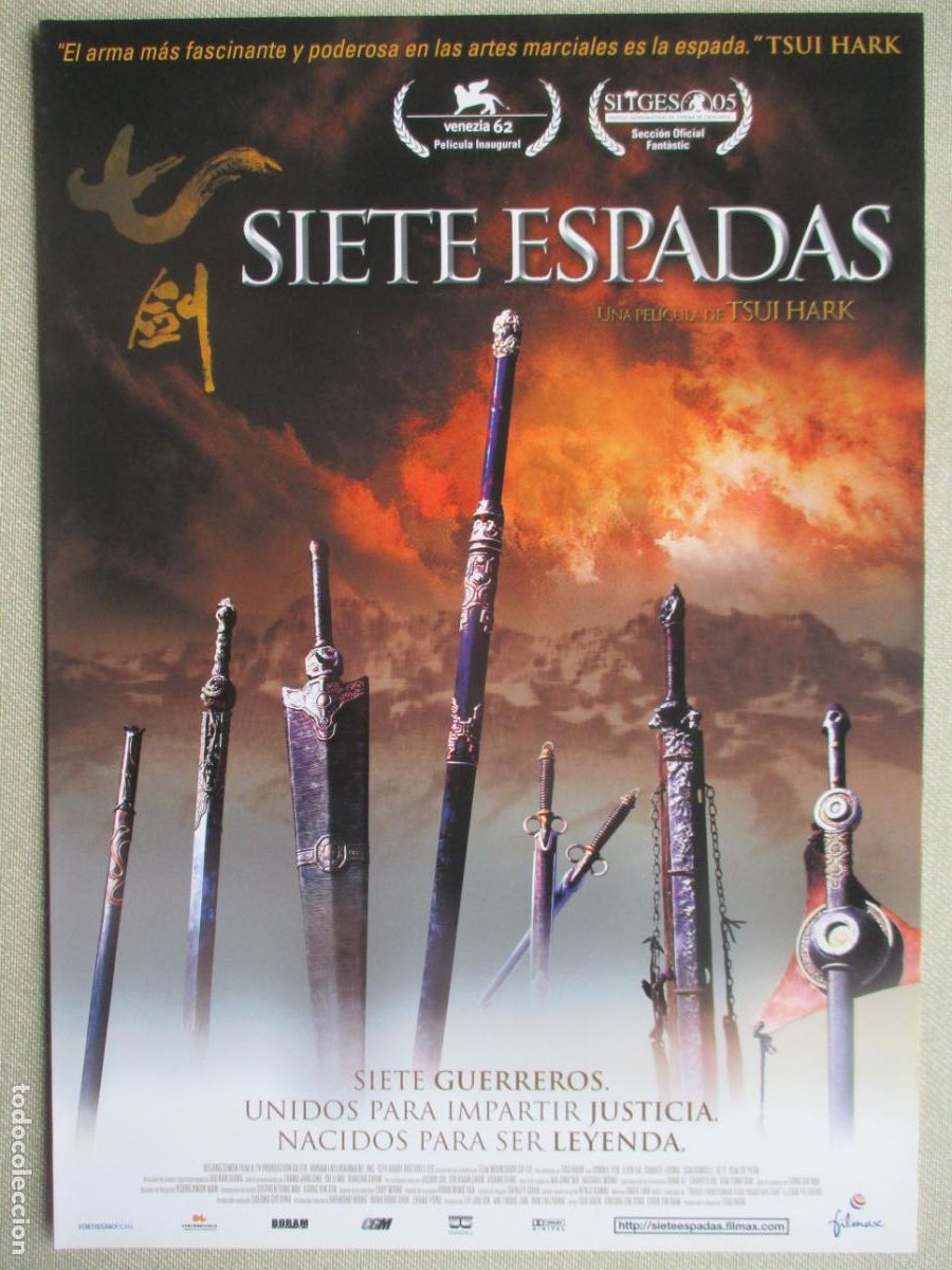 Cine: SIETE ESPADAS. GUIA ORIGINAL ESTRENO. PEDIDO MINIMO EN GUIAS 10 EUROS.
