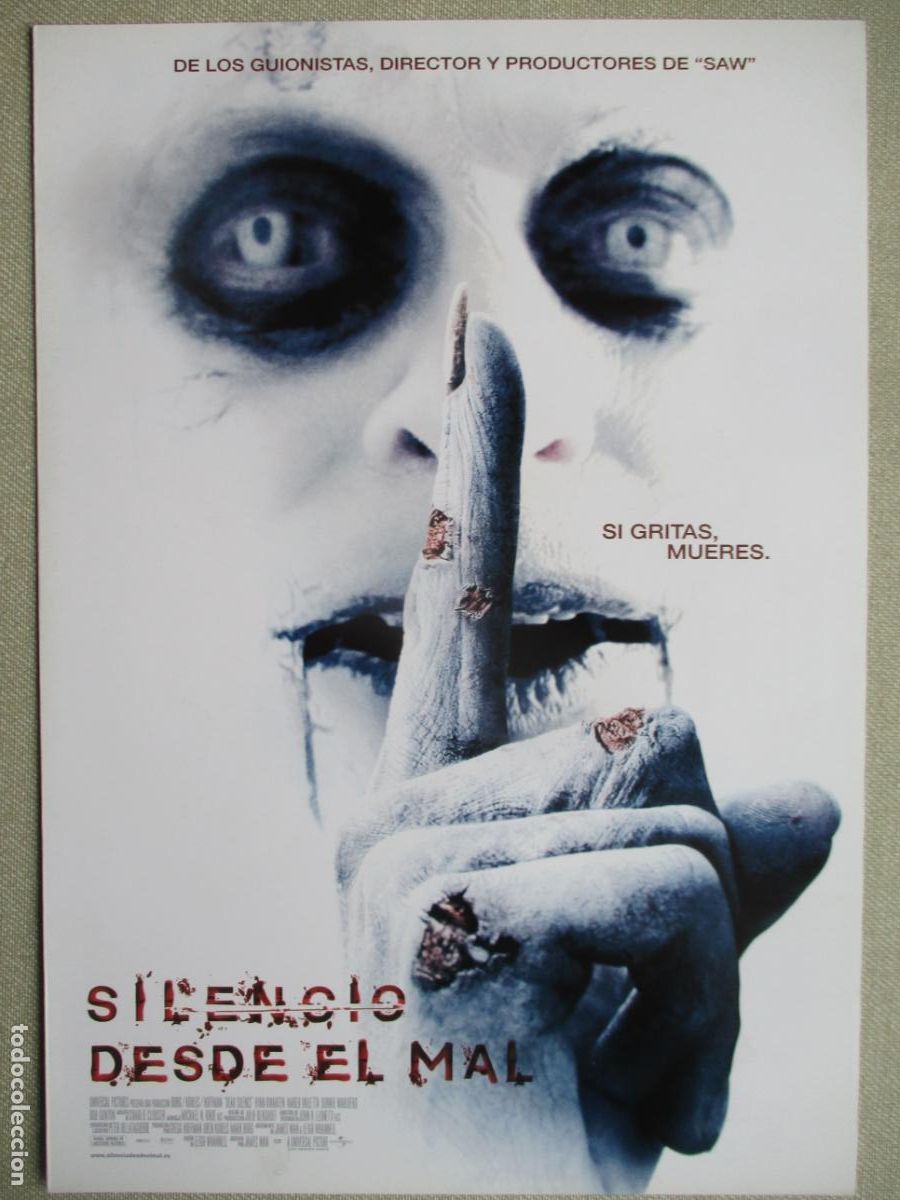 Cine: SILENCIO DESDE EL MAL. GUIA ORIGINAL ESTRENO. PEDIDO MINIMO EN GUIAS 10 EUROS.