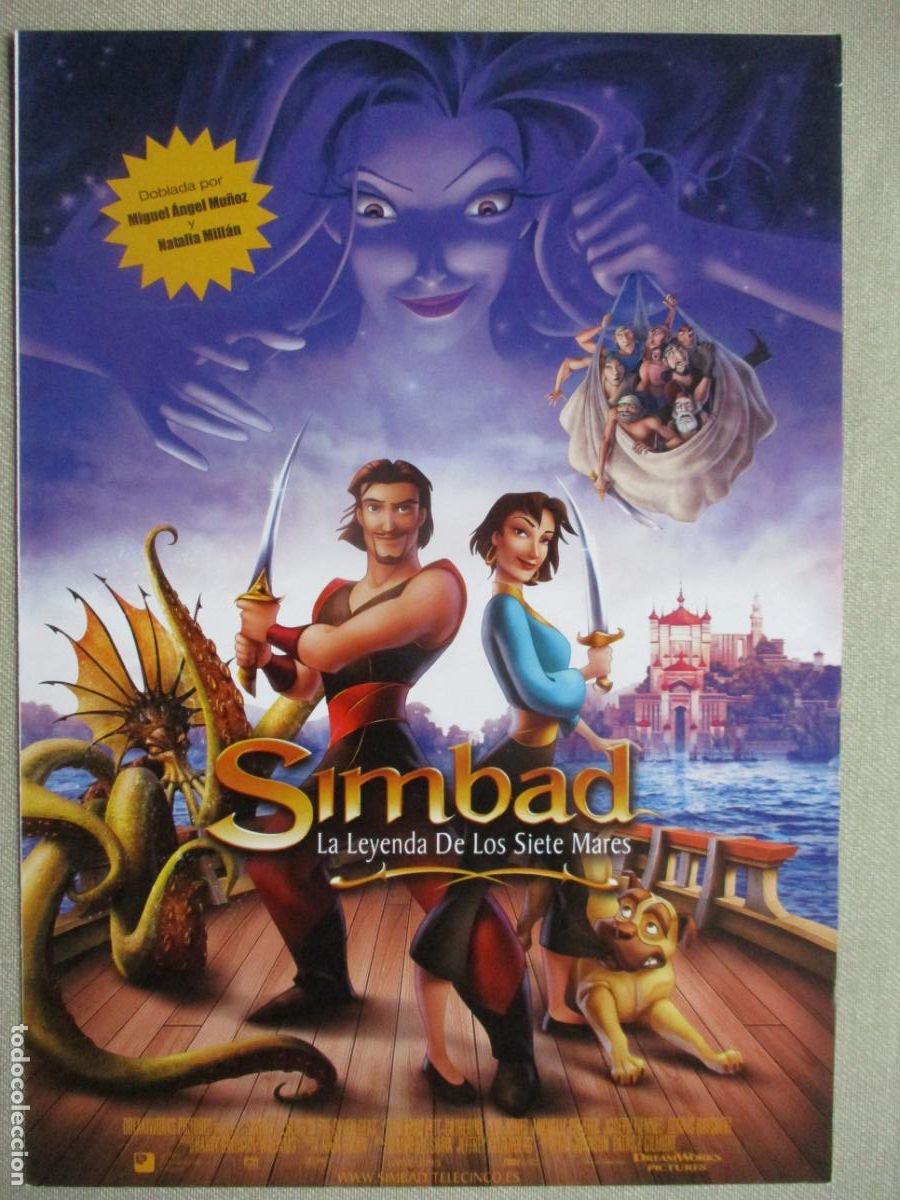 Cine: SIMBAD. LA LEYENDA DE LOS SIETE MARES. GUIA ORIGINAL ESTRENO. PEDIDO MINIMO EN GUIAS 10 EUROS.