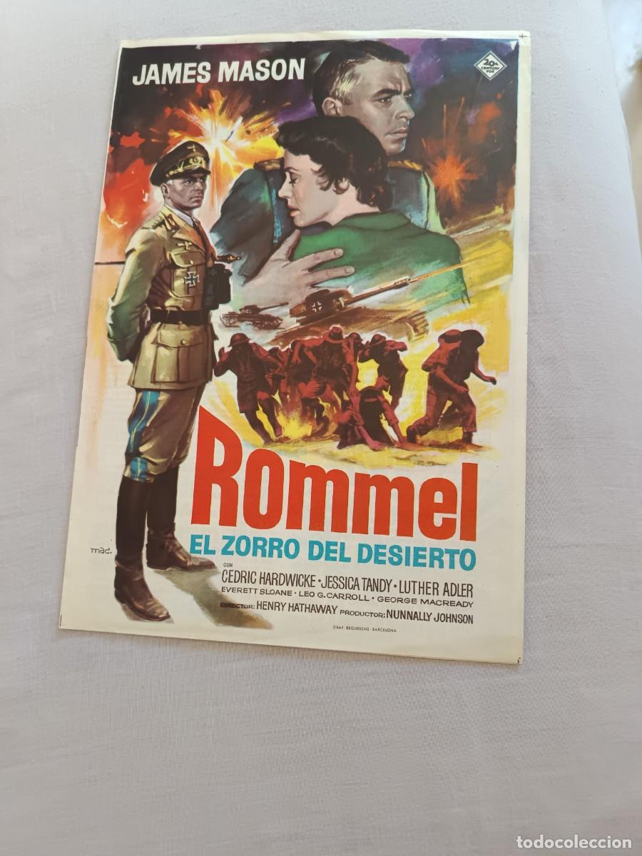 Cine: GUIA CINE DOBLE ROMMEL EL ZORRO DEL DESIERTO JAMES MASON