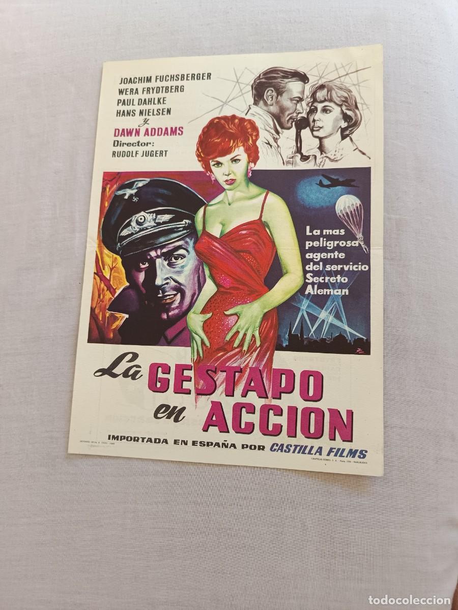Cine: GUIA CINE SENCILLA LA GESTAPO EN ACCION JOACHIM FUCHSBERGER