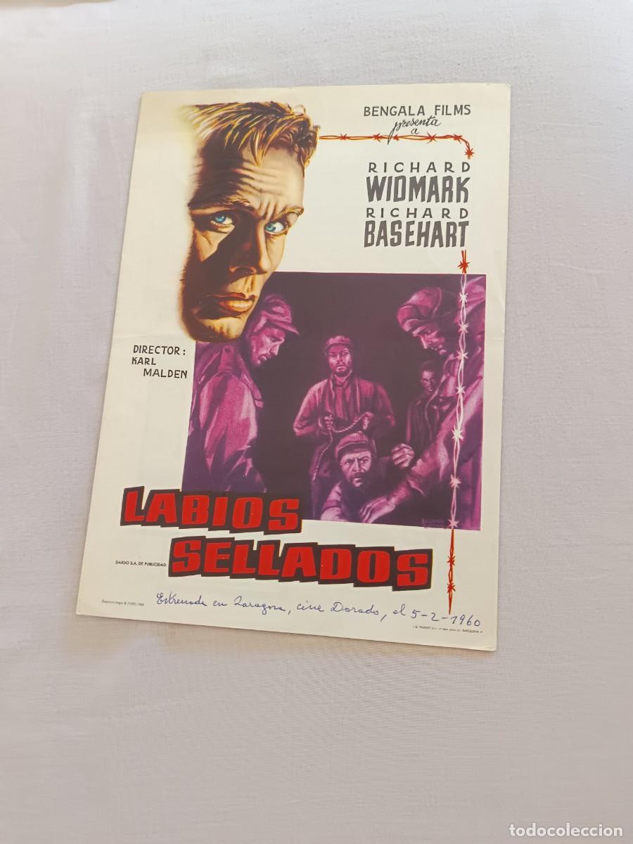 Cine: GUIA CINE DOBLE LABIOS SELLADOS RICHARD WIDMARK