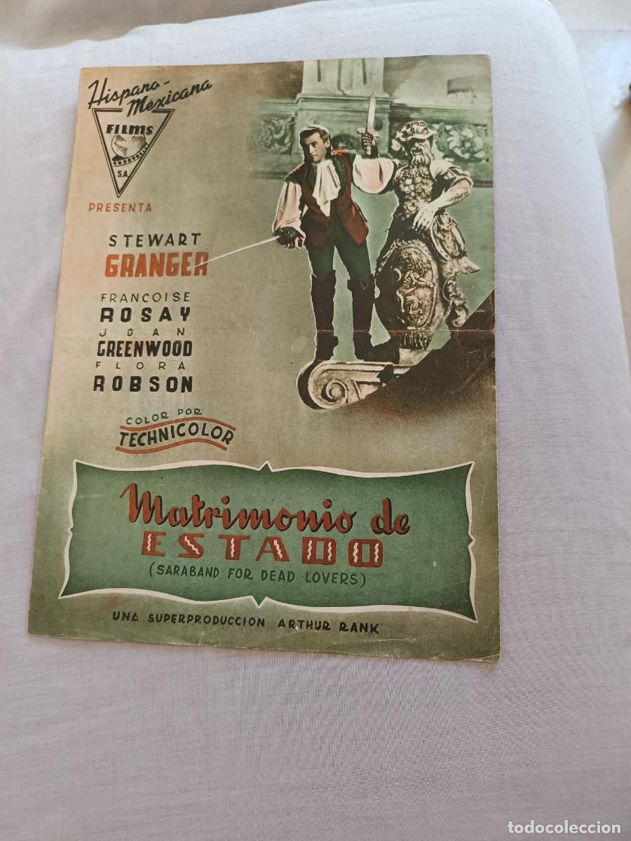 Cine: GUIA CINE 8 PAGINAS MATRIMONIO DE ESTADO STEWART GRANGER