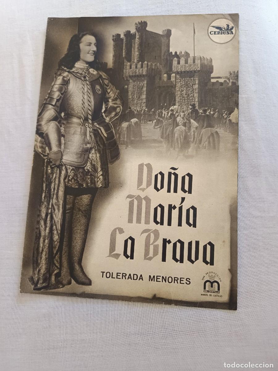 Cine: GUIA CINE 8 PAGINAS DO&Ntilde;A MARIA LA BRAVA LUIS HURTADO